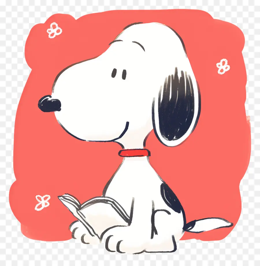 Buku Bacaan Snoopy，Anjing Dengan Buku PNG