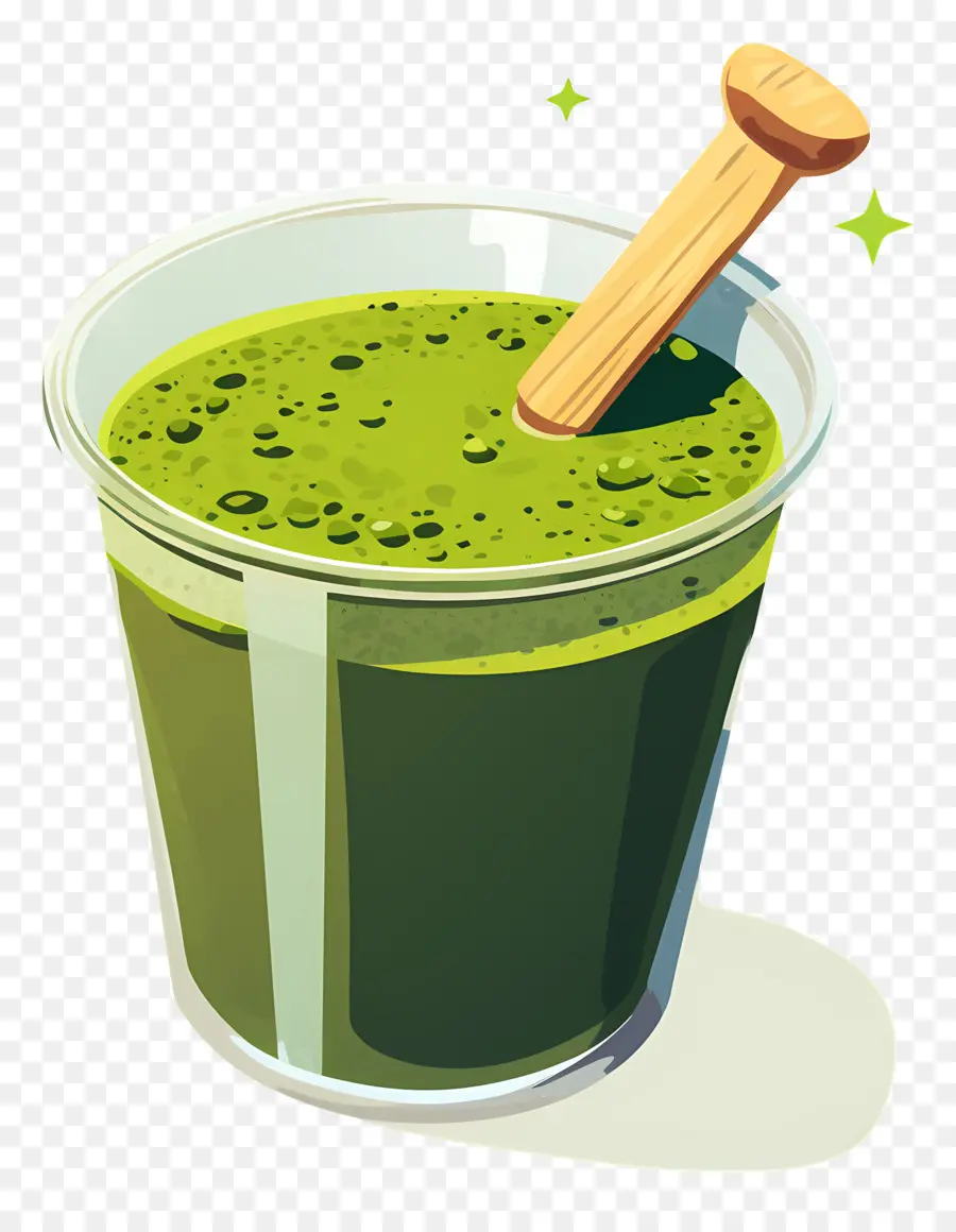 Teh Susu Matcha，Smoothie Hijau PNG