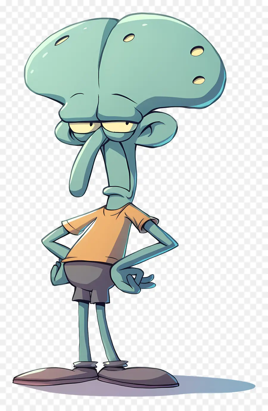 Tentakel Squidward，Karakter Kartun PNG