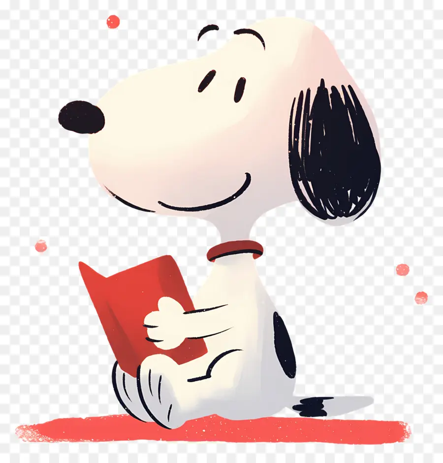 Buku Bacaan Snoopy，Anjing Dengan Buku PNG