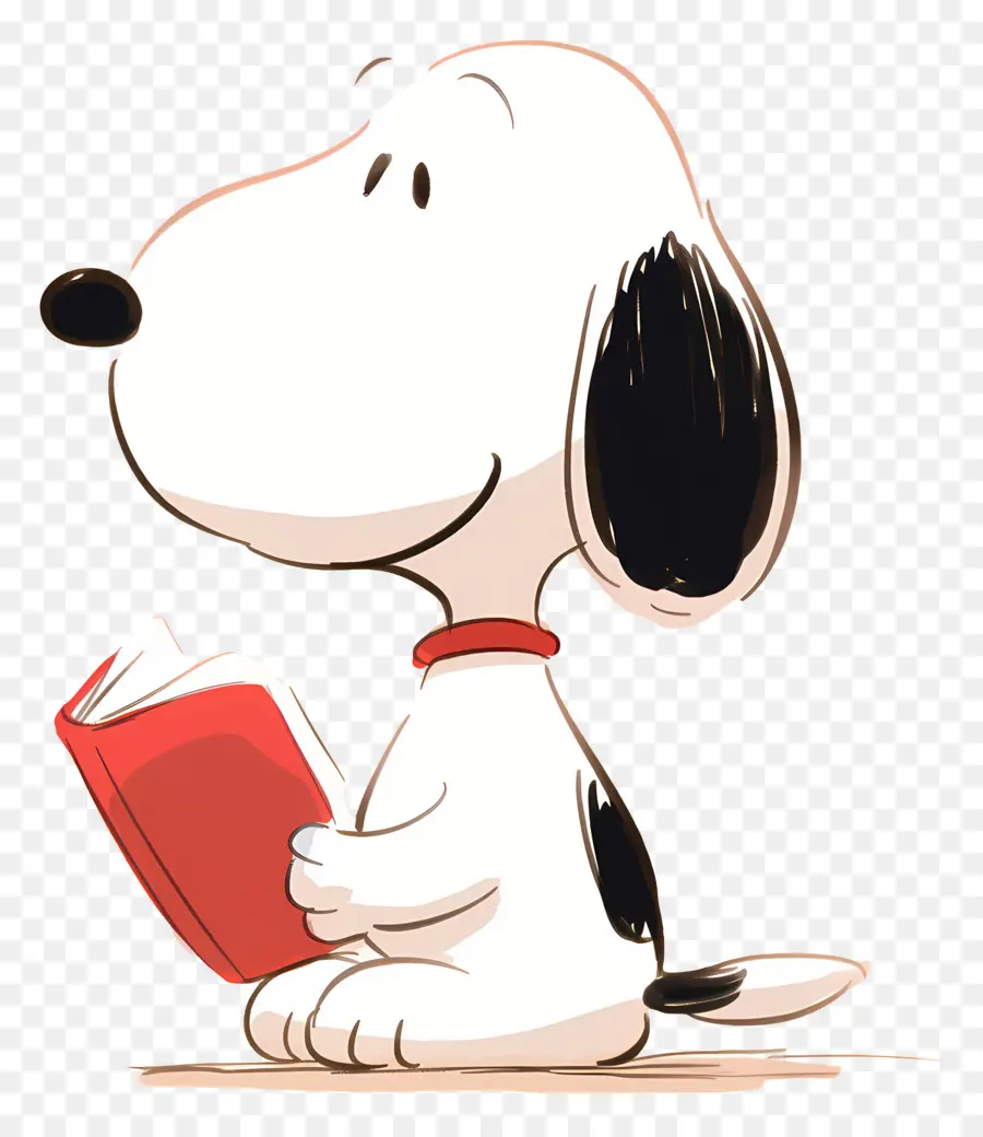 Buku Bacaan Snoopy，Anjing Dengan Buku PNG