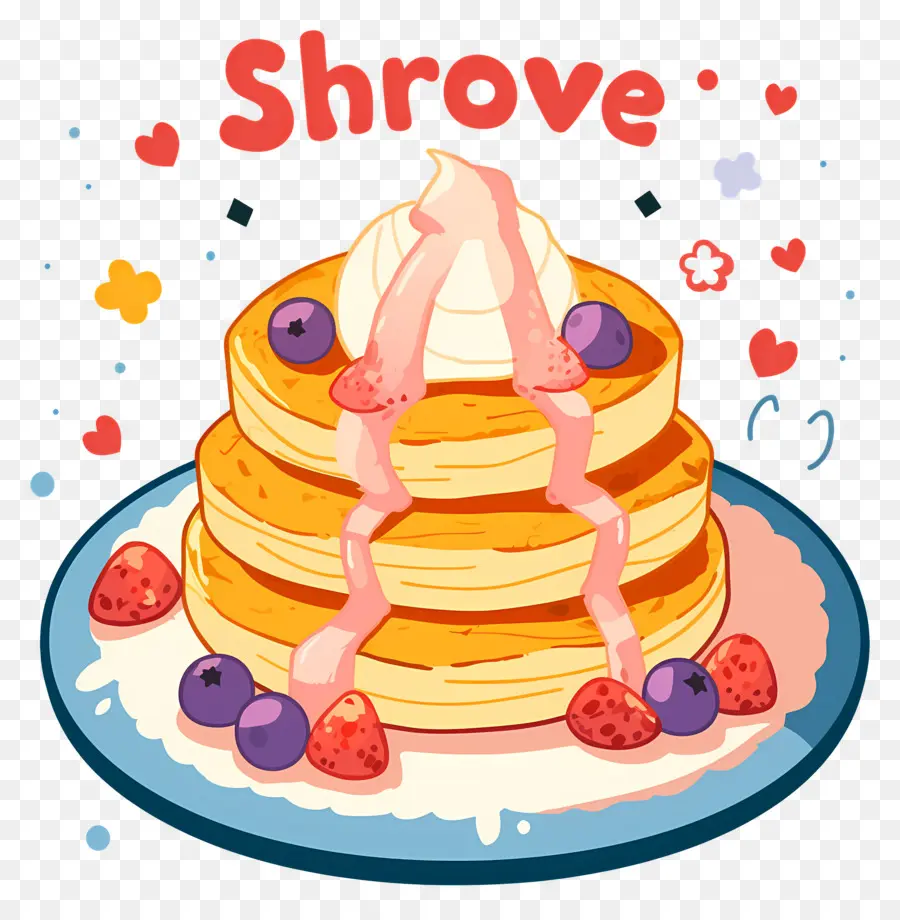 Shrove Selasa，Pancake Dengan Berry PNG