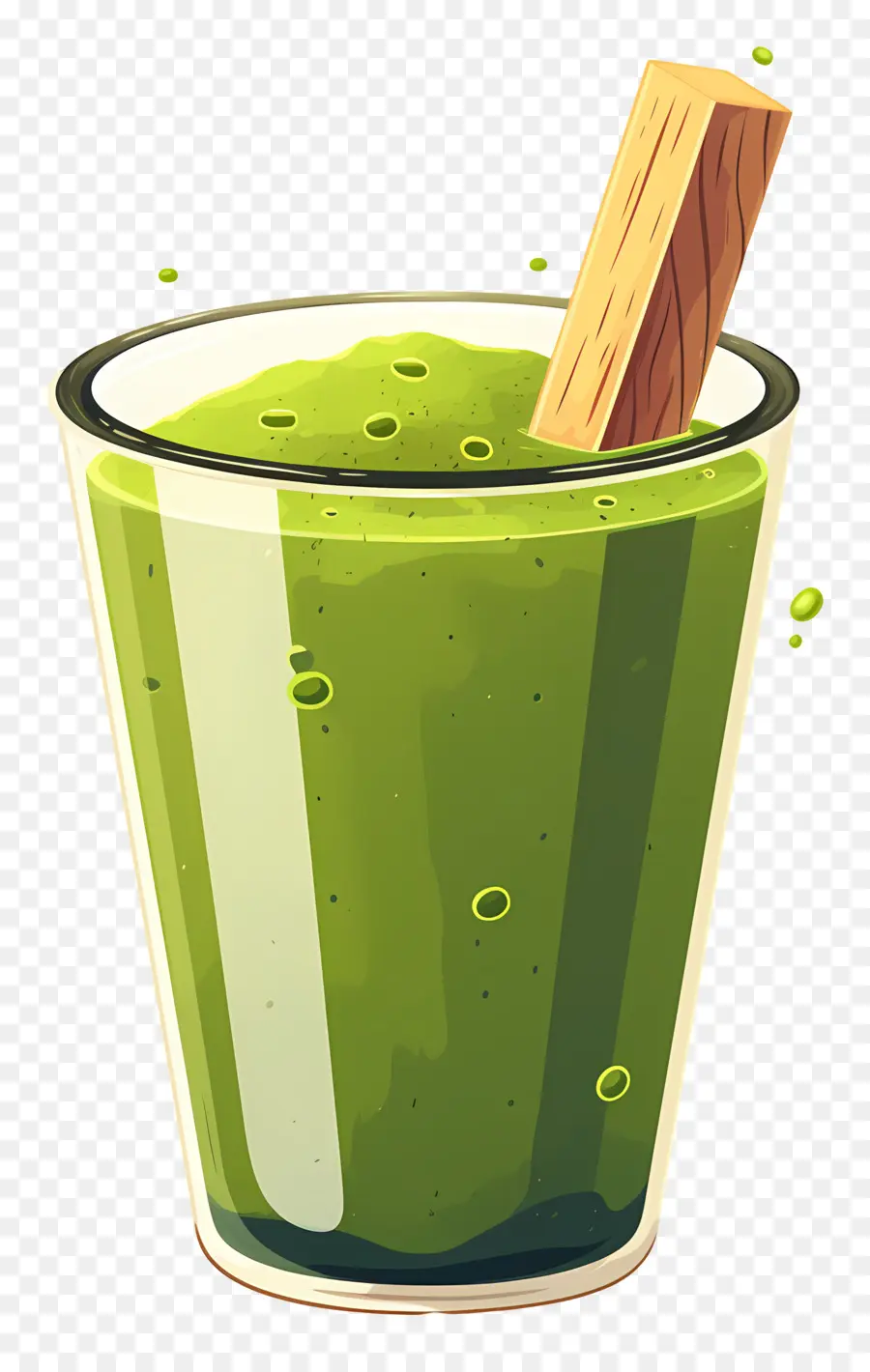 Teh Susu Matcha，Smoothie Hijau PNG