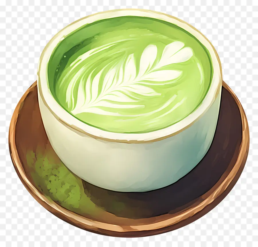 Teh Susu Matcha，Cocokkan Latte PNG