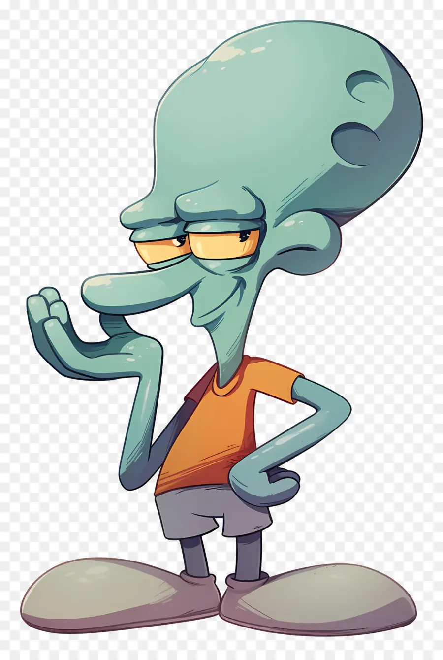 Tentakel Squidward，Karakter Kartun PNG