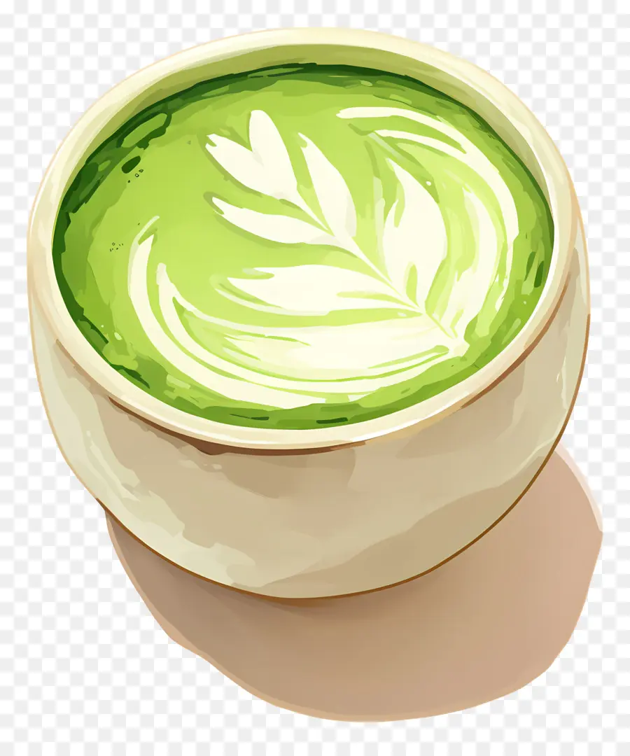 Teh Susu Matcha，Cocokkan Latte PNG