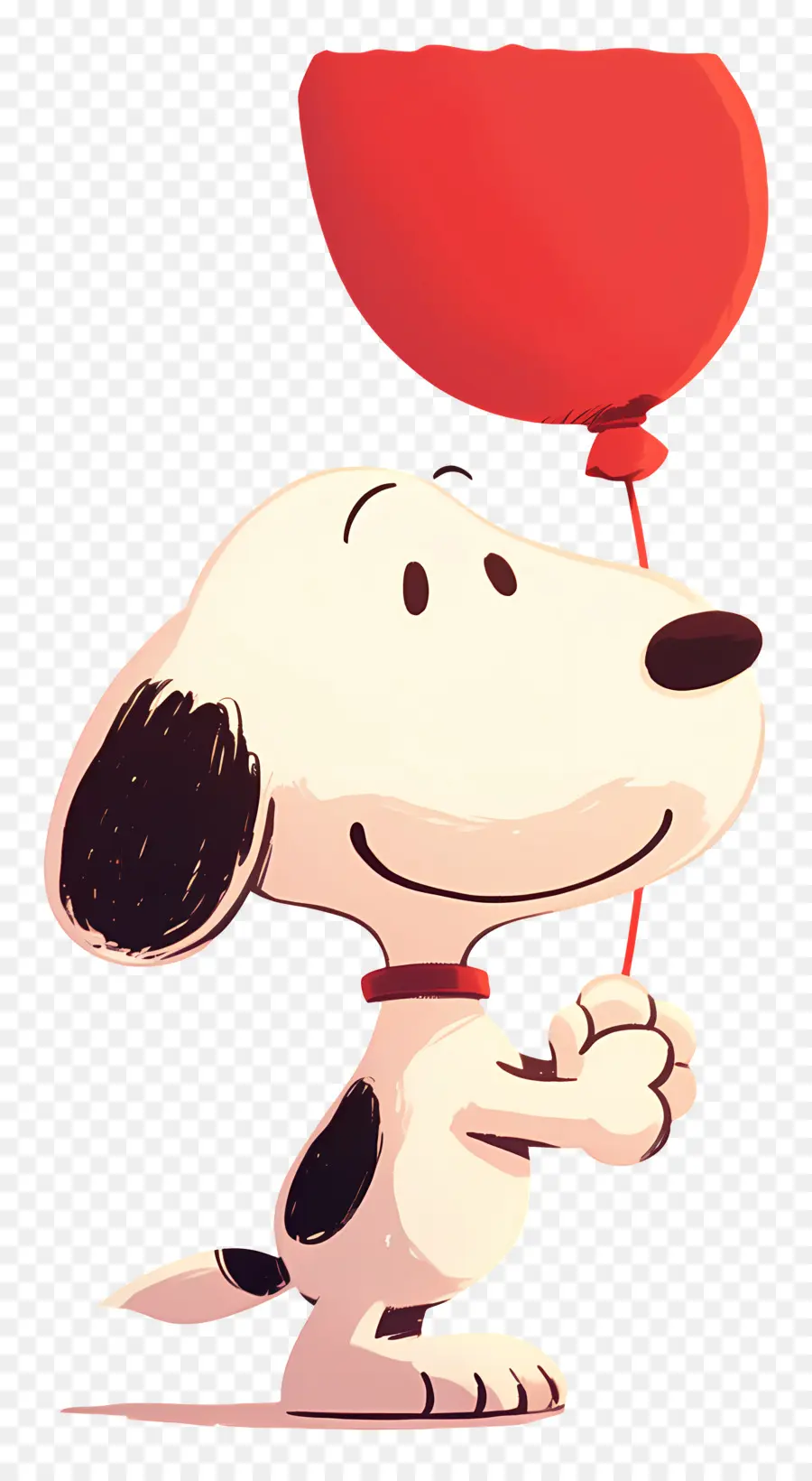 Snoopy Memegang Balon，Anjing Kartun Dengan Balon PNG