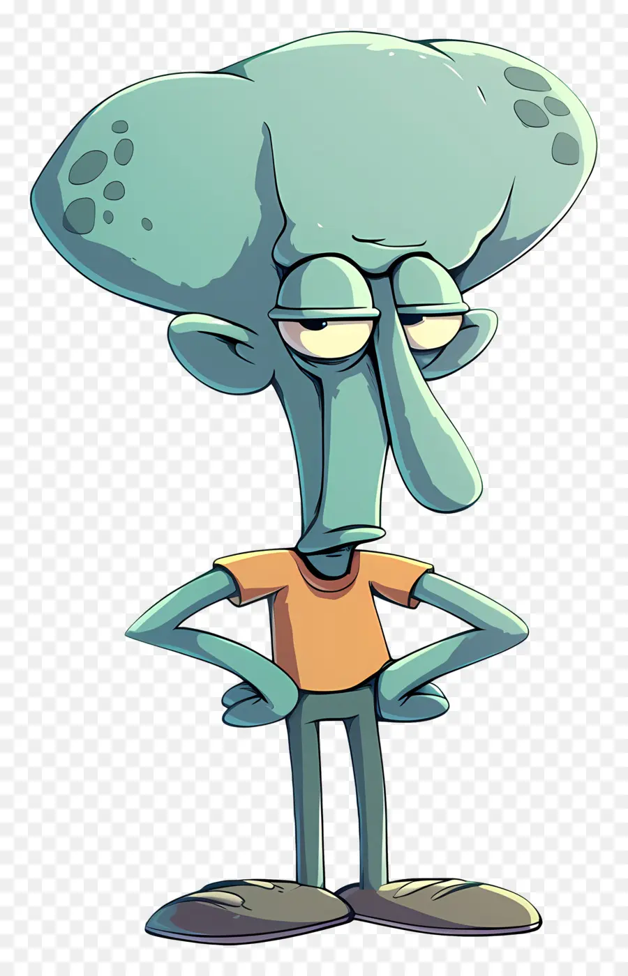 Tentakel Squidward，Karakter Kartun PNG