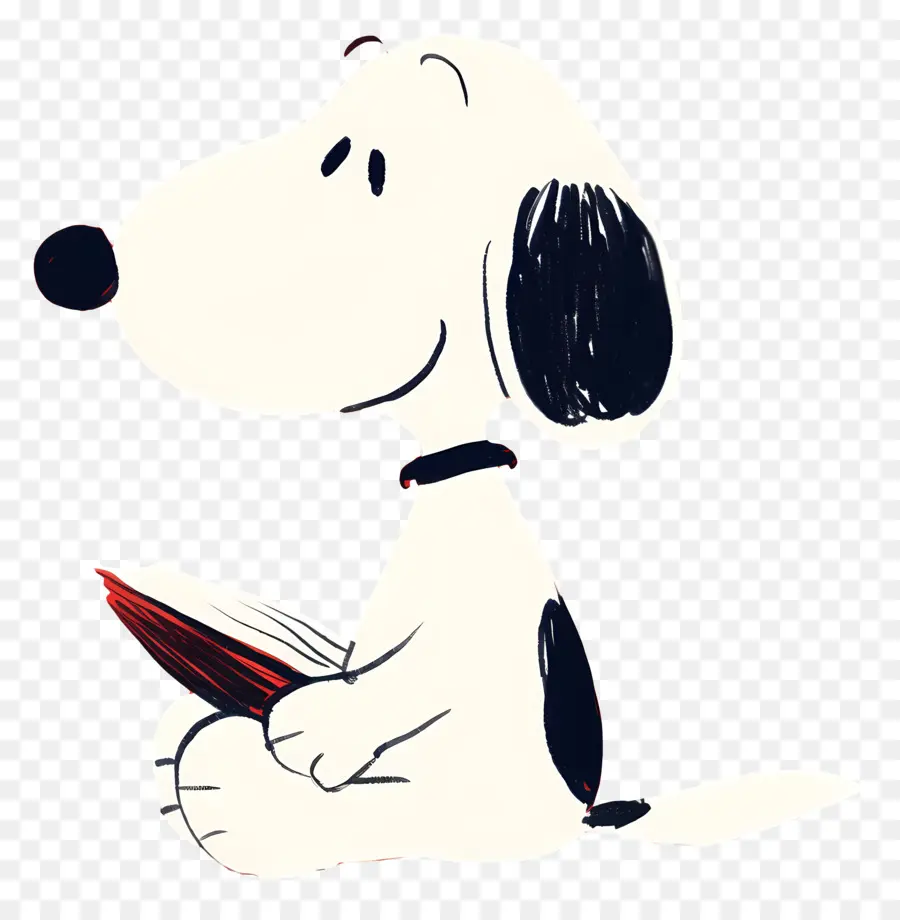 Buku Bacaan Snoopy，Anjing Kartun Dengan Buku PNG