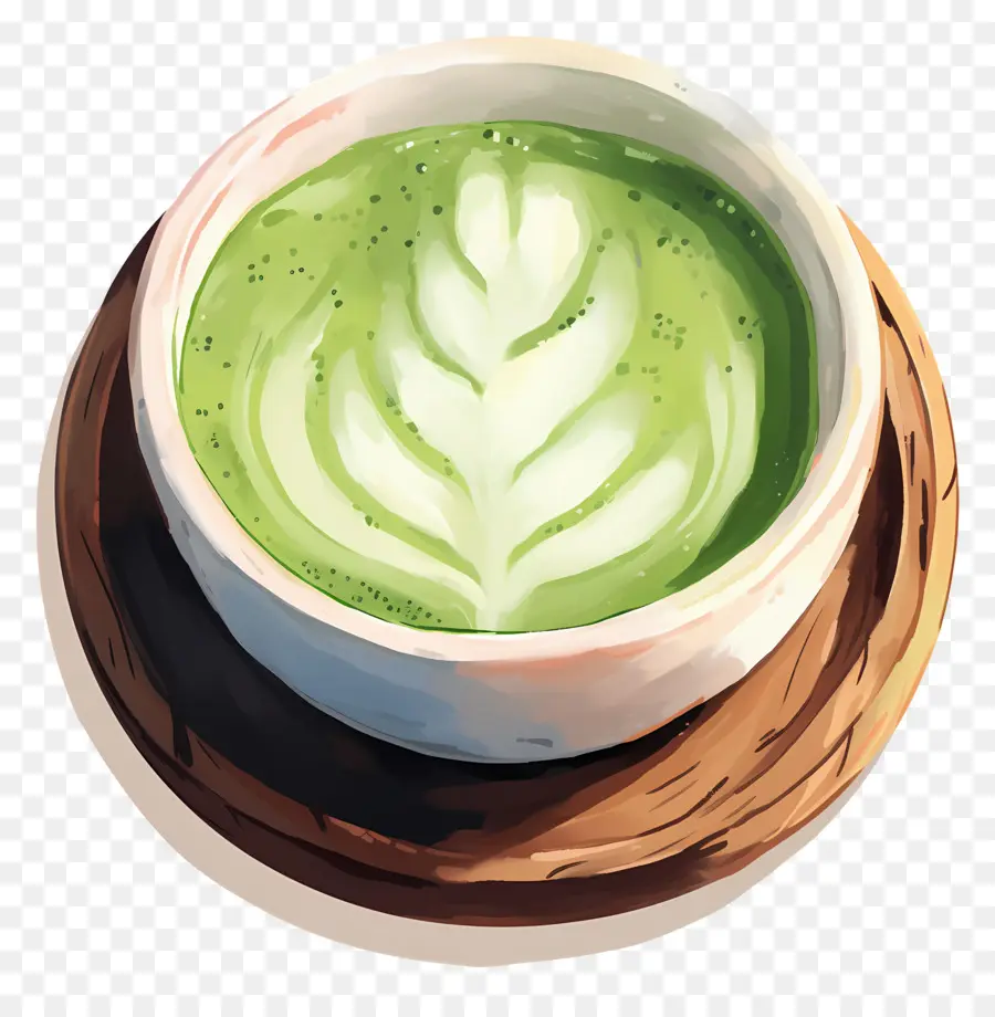 Teh Susu Matcha，Cocokkan Latte PNG