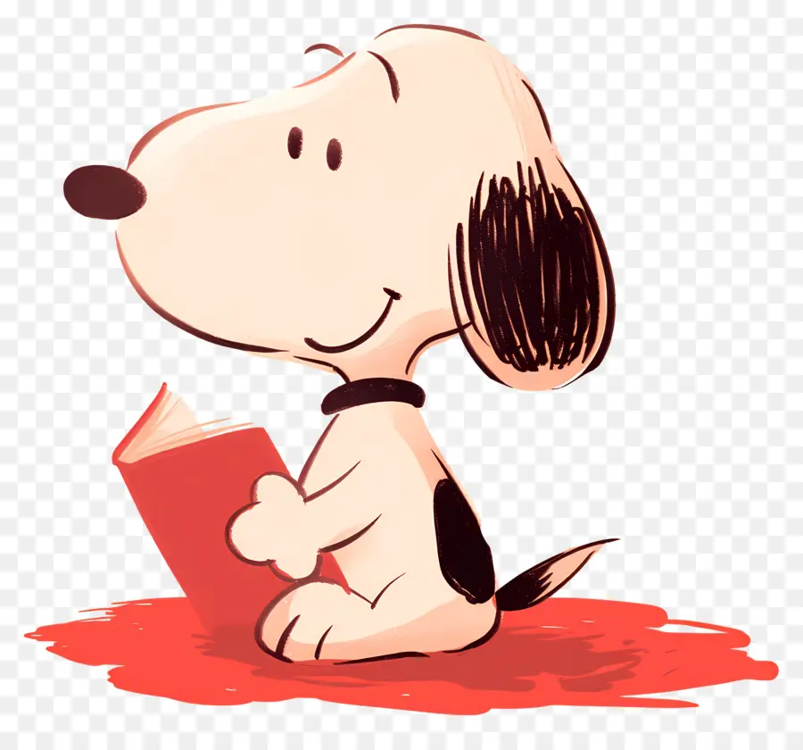 Buku Bacaan Snoopy，Anjing Dengan Buku PNG