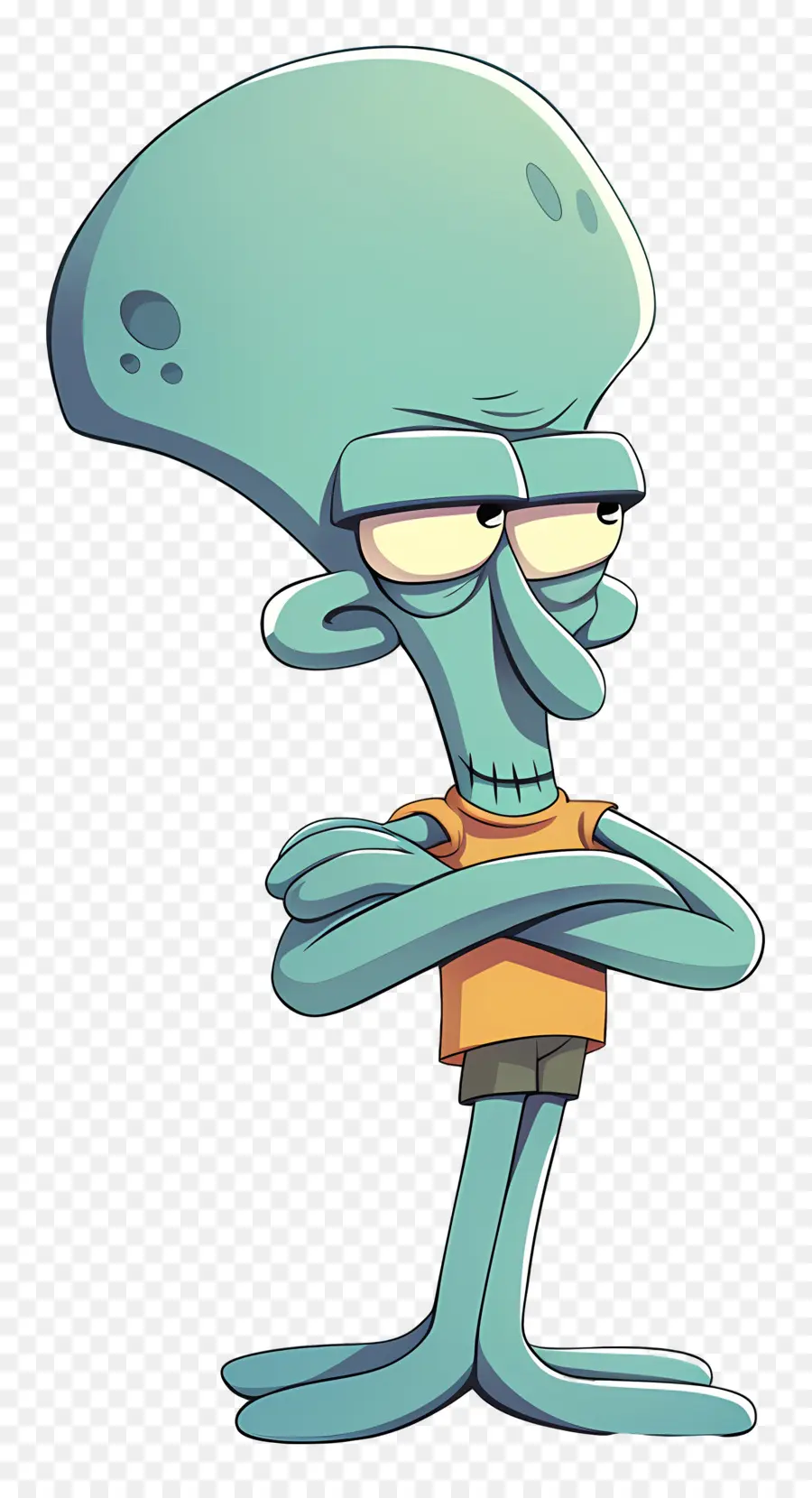 Tentakel Squidward，Cumi Kartun PNG