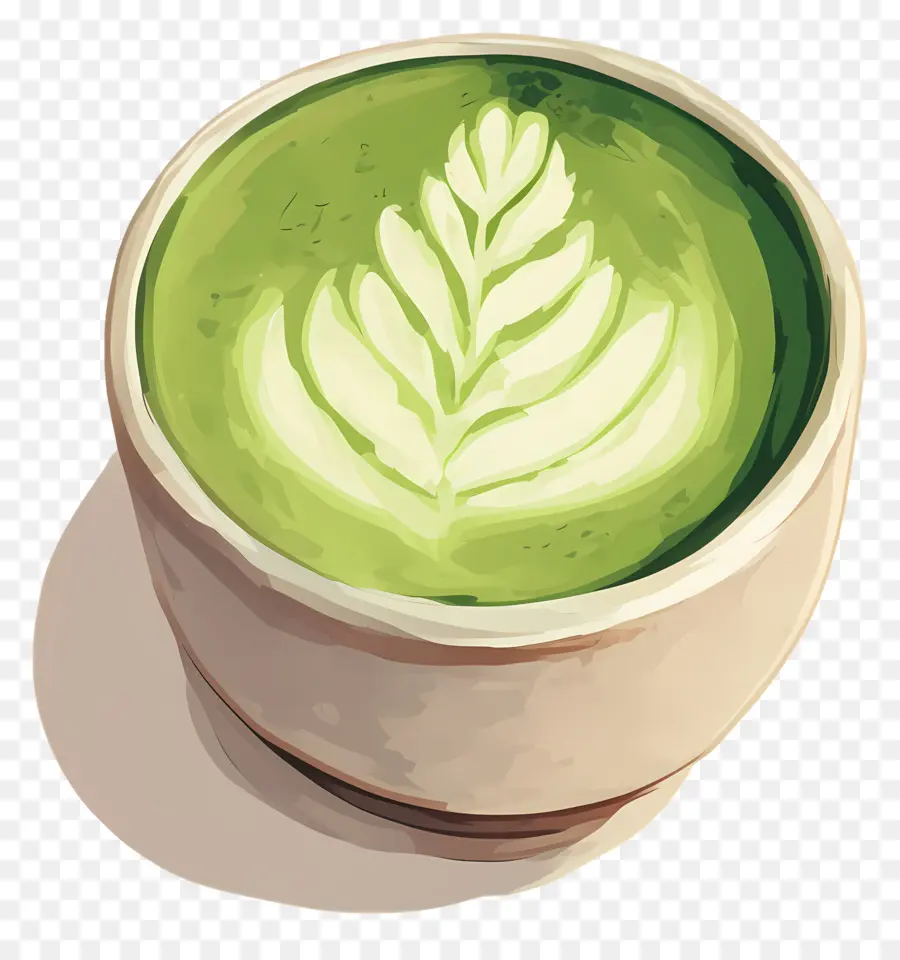 Teh Susu Matcha，Cocokkan Latte PNG