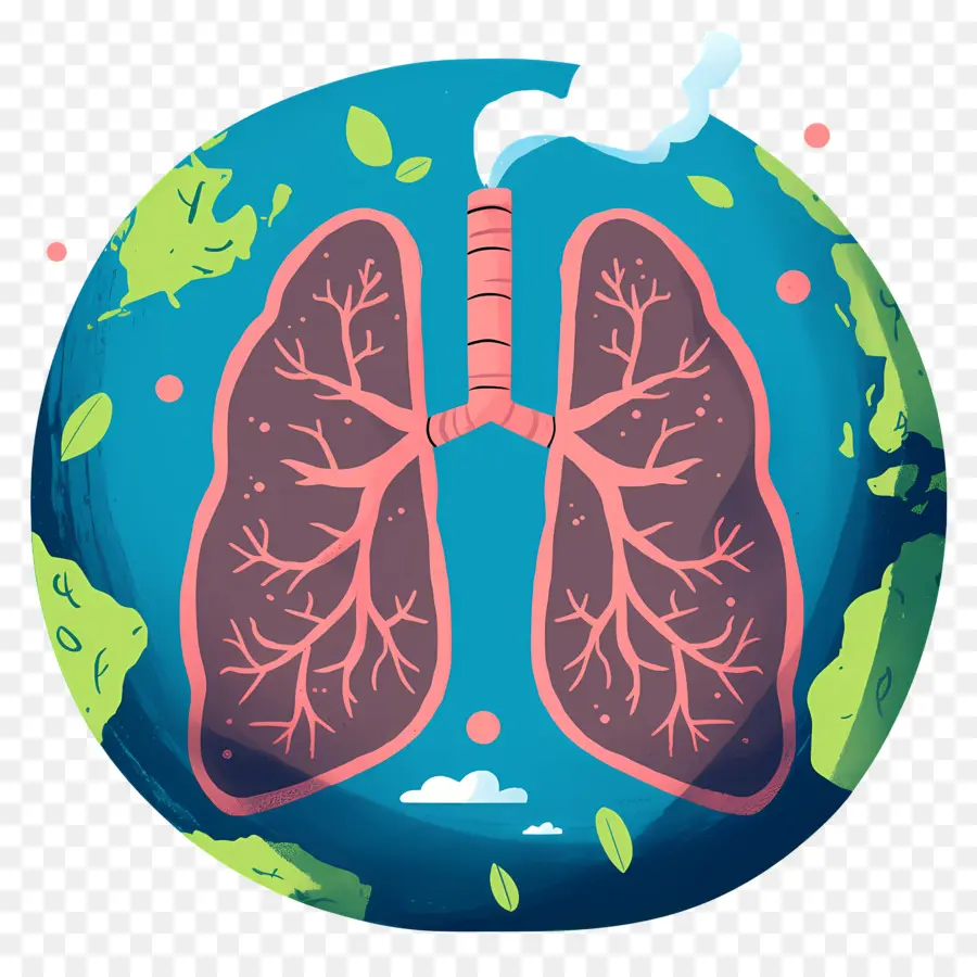 Hari Pneumonia Sedunia，Bumi Dengan Paru Paru PNG