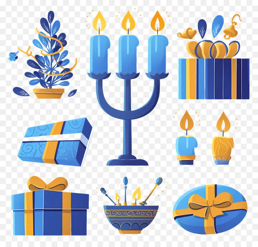 Selamat Hanukkah，Dekorasi Hanukkah PNG