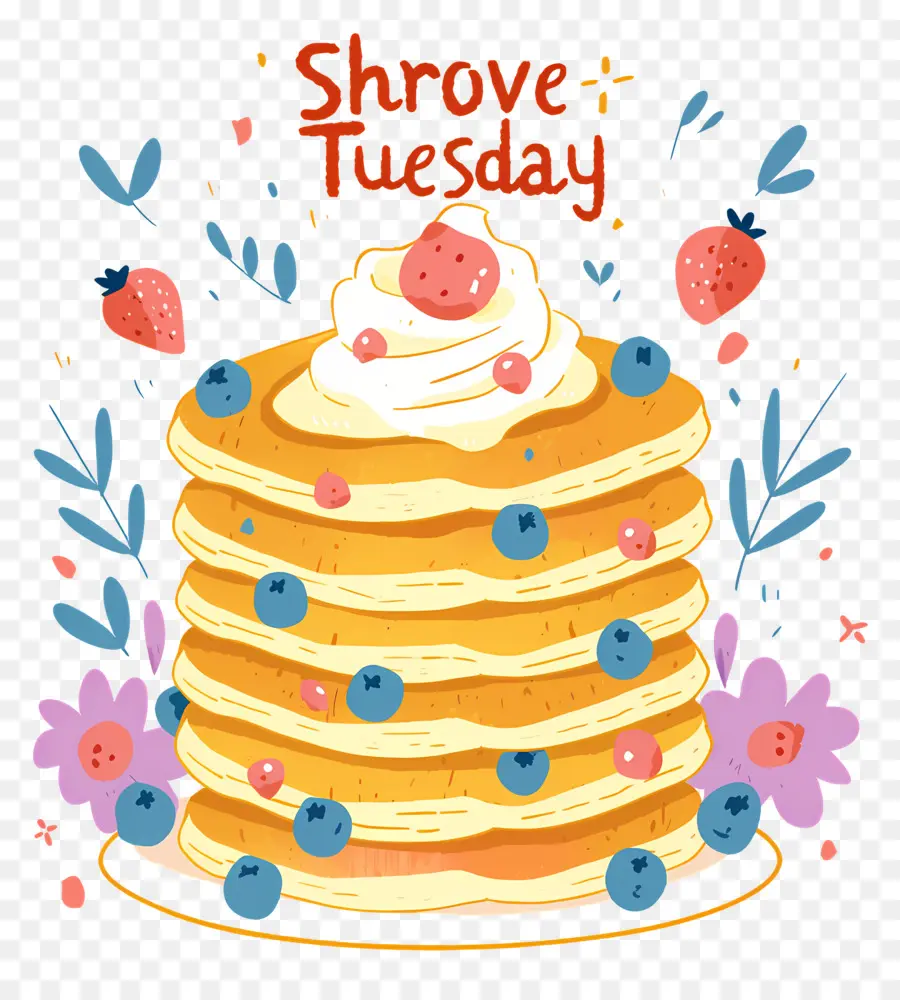 Shrove Selasa，Pancake Dengan Berry PNG