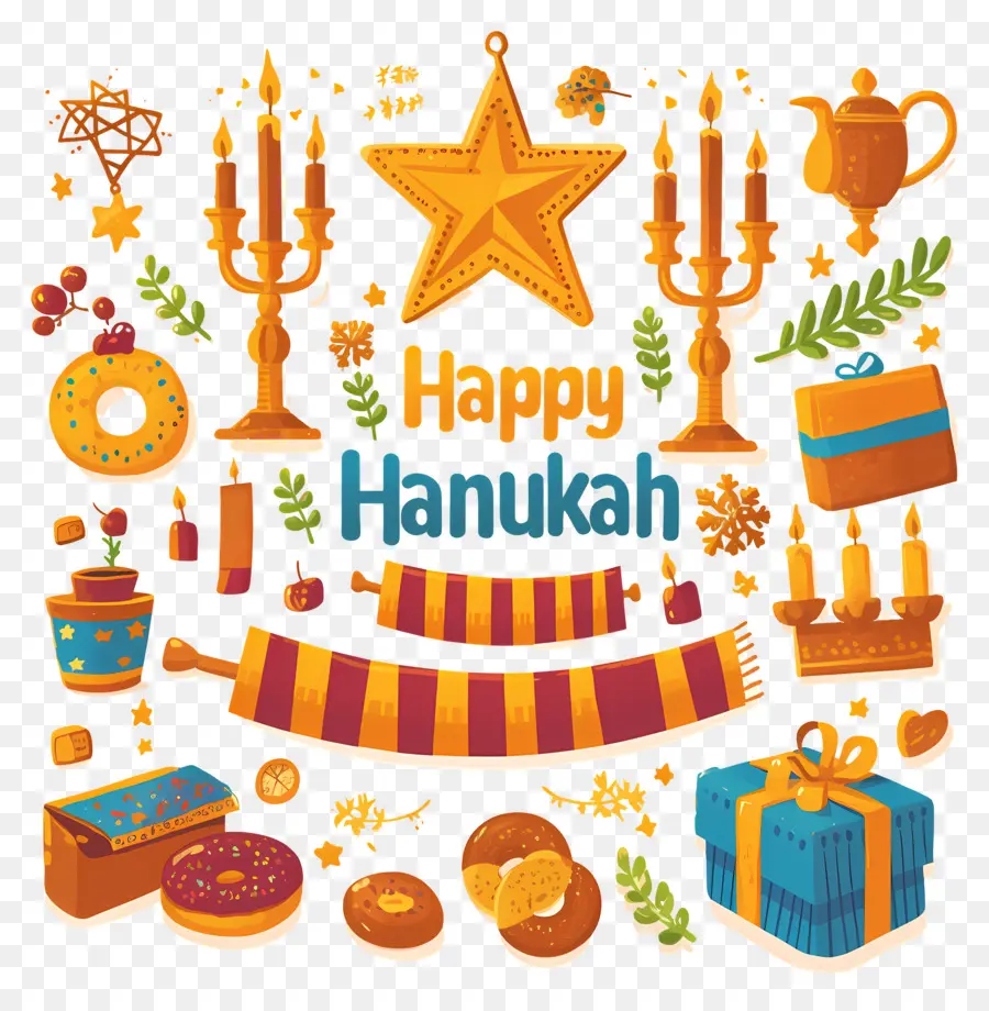 Selamat Hanukkah，Menorah PNG