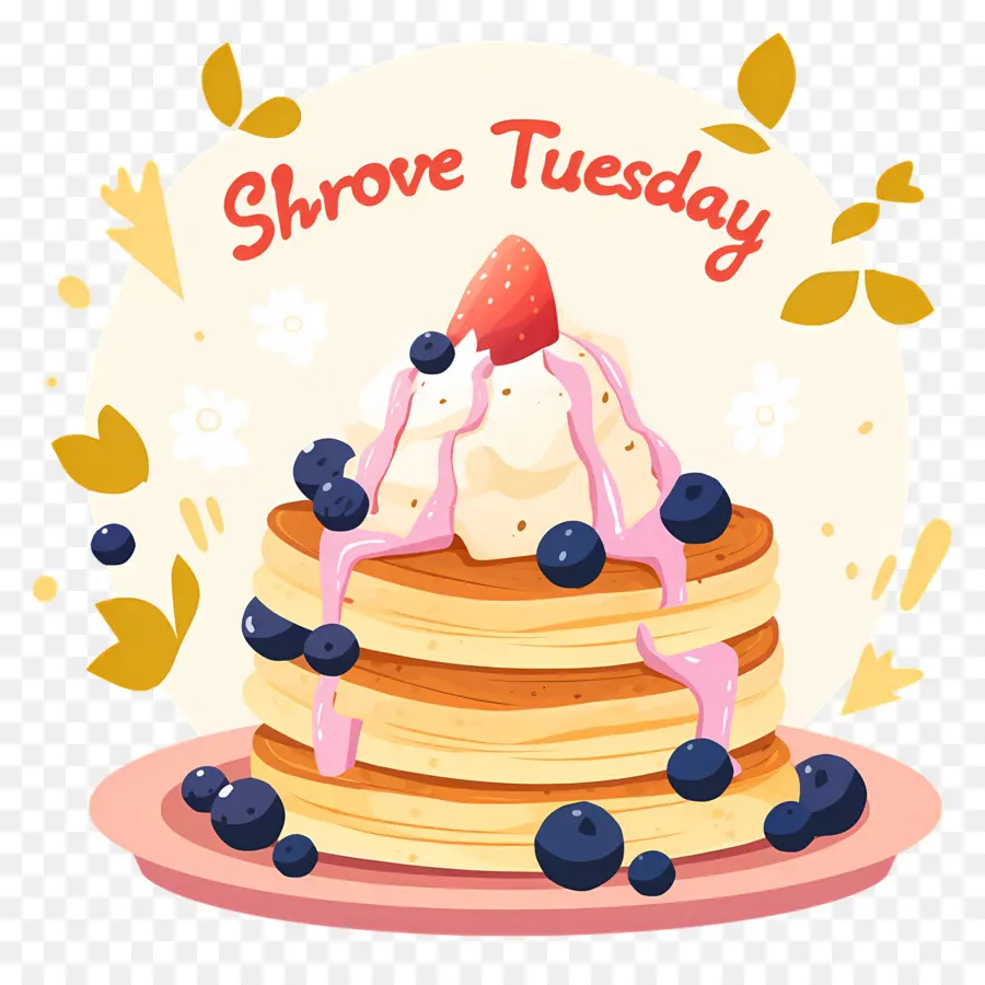 Shrove Selasa，Pancake Dengan Berry PNG