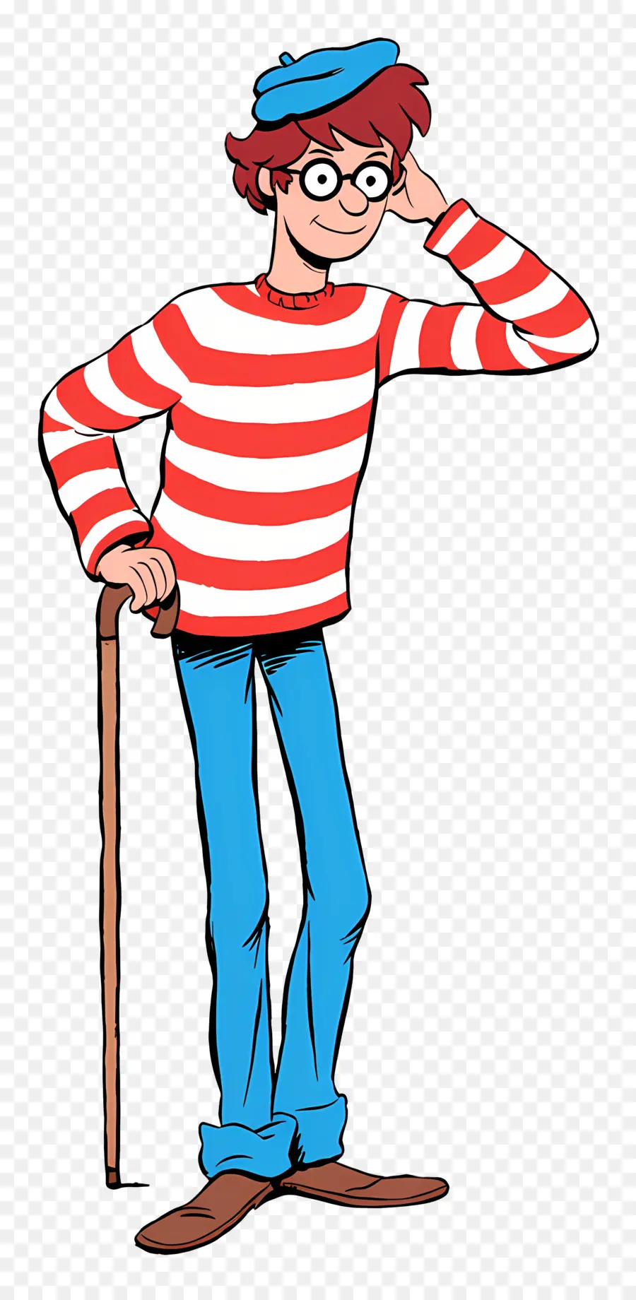 Waldo，Karakter Kemeja Bergaris PNG