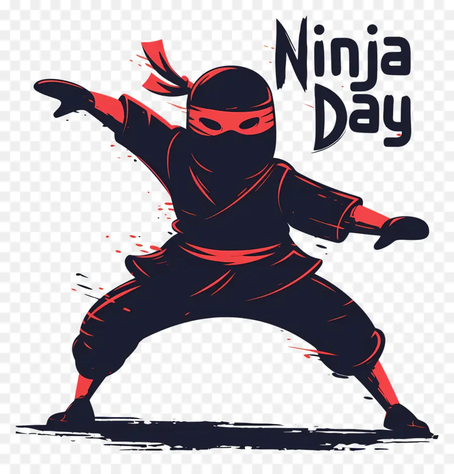 Hari Ninja，Pose Ninja Bergaya PNG