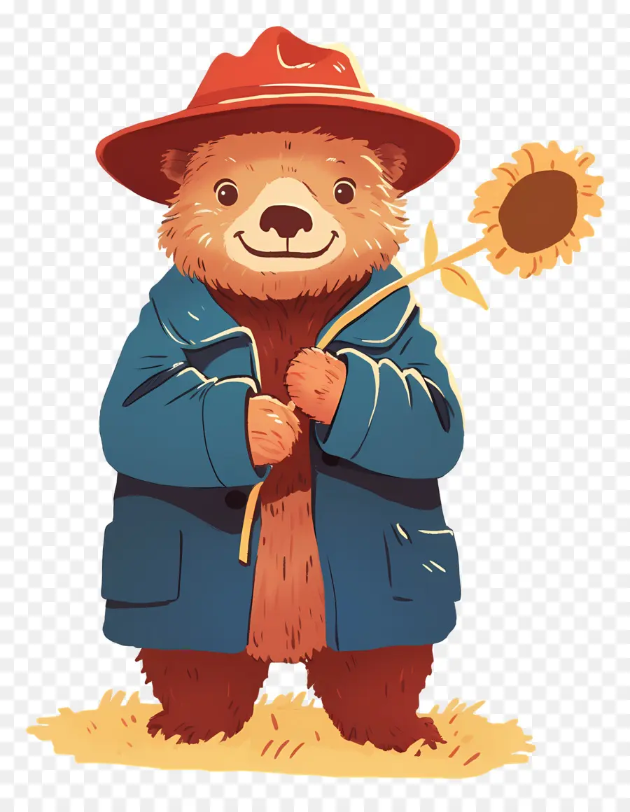 Paddington，Beruang Dengan Bunga Matahari PNG