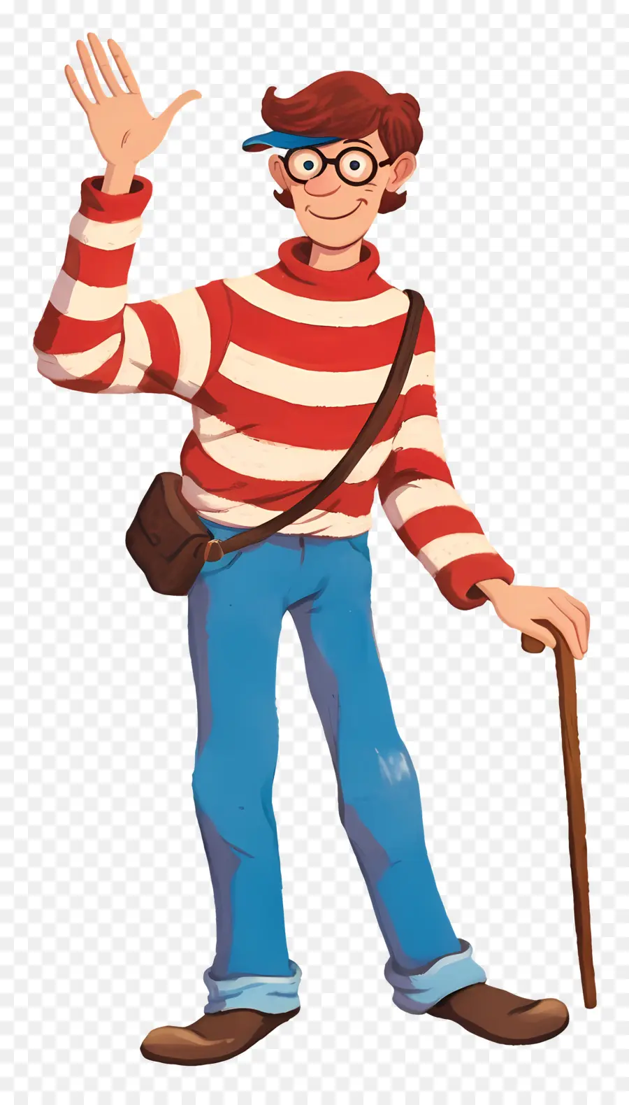 Waldo，Karakter Kemeja Bergaris PNG