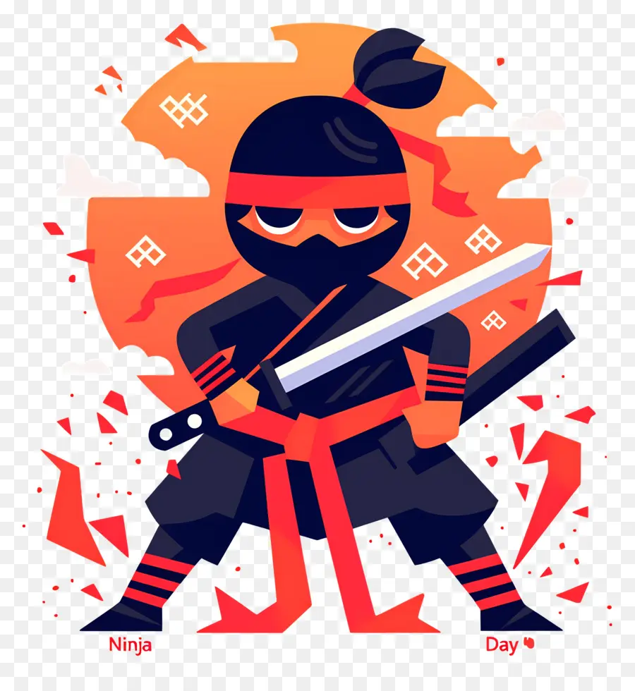 Hari Ninja，Ninja Dengan Pedang PNG