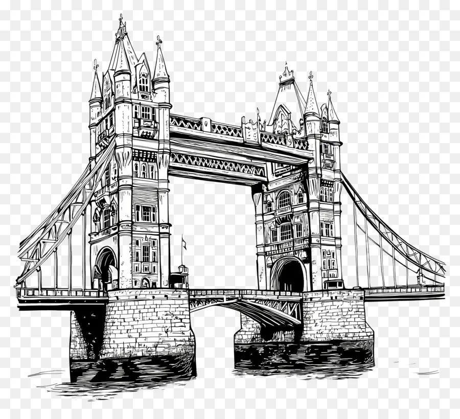 Jembatan Menara London，Sketsa Jembatan Menara PNG