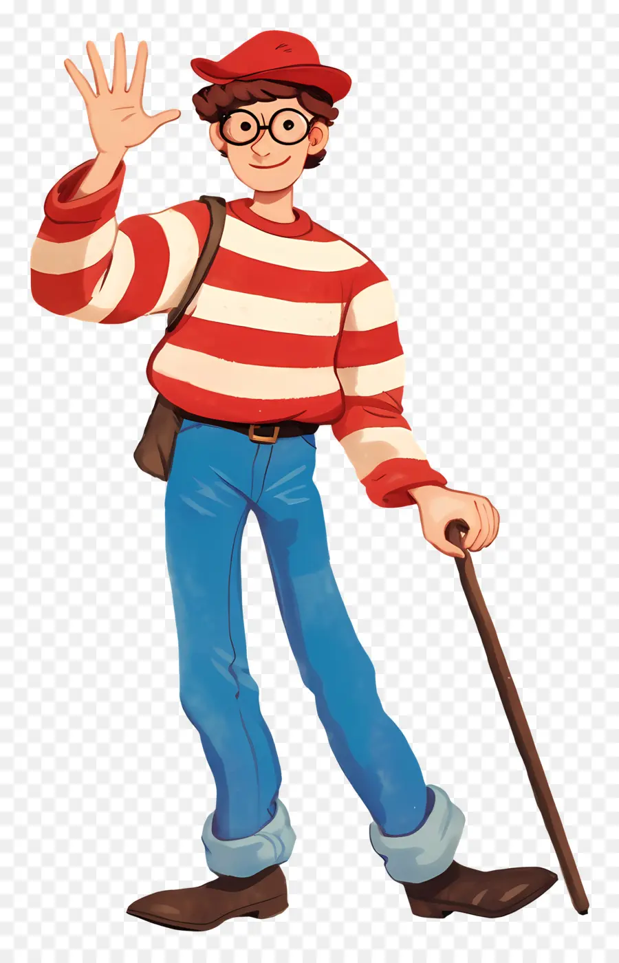 Waldo，Karakter Kemeja Bergaris PNG