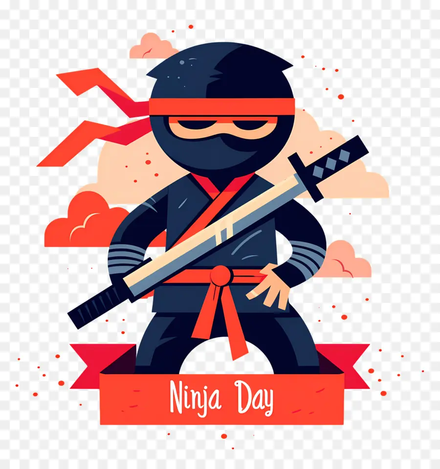 Hari Ninja，Ninja Dengan Pedang PNG