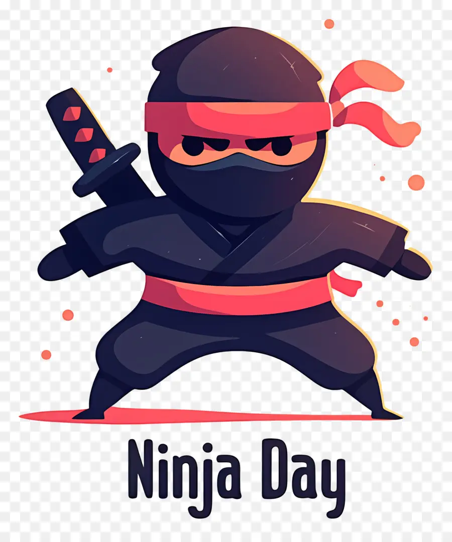 Hari Ninja，Pose Ninja Bergaya PNG