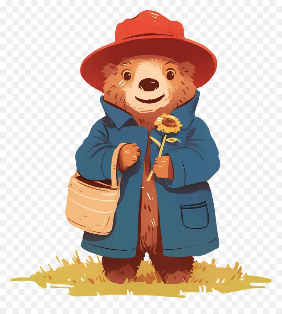 Paddington，Beruang Dengan Bunga Matahari PNG