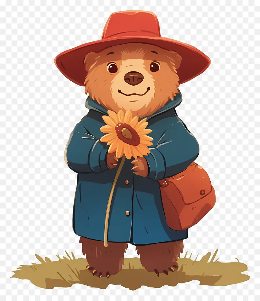 Paddington，Beruang Dengan Bunga Matahari PNG