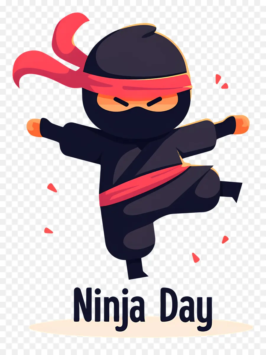 Hari Ninja，Pose Ninja Bergaya PNG