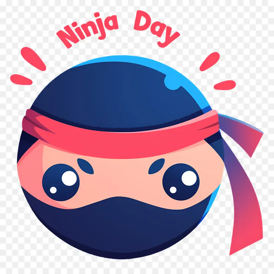 Hari Ninja，Wajah Ninja Bulat PNG