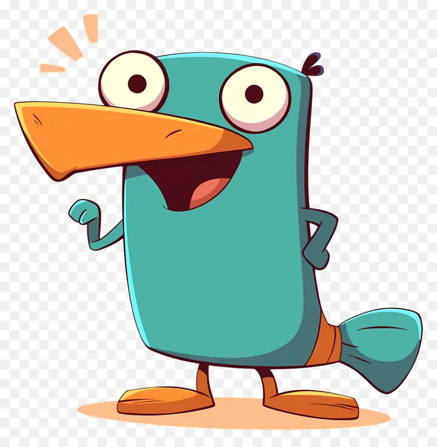 Perry Si Platipus，Burung Kartun PNG