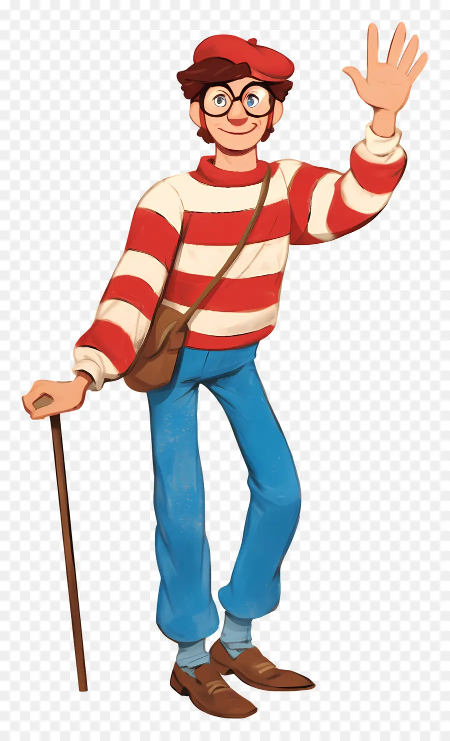 Waldo，Karakter Kemeja Bergaris PNG