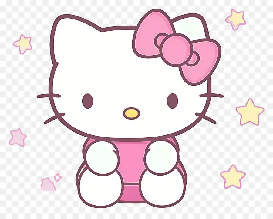 Halo Kitty，Kucing Kartun PNG