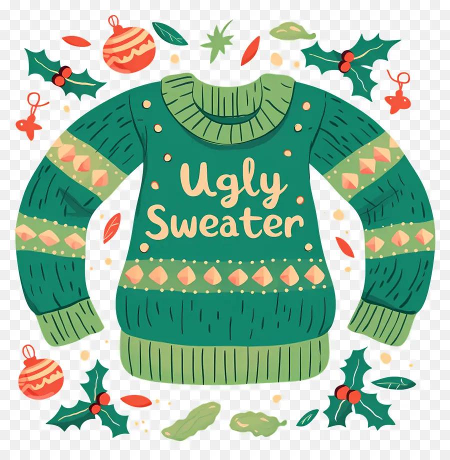 Hari Sweater Jelek Nasional，Sweater Jelek Hijau PNG