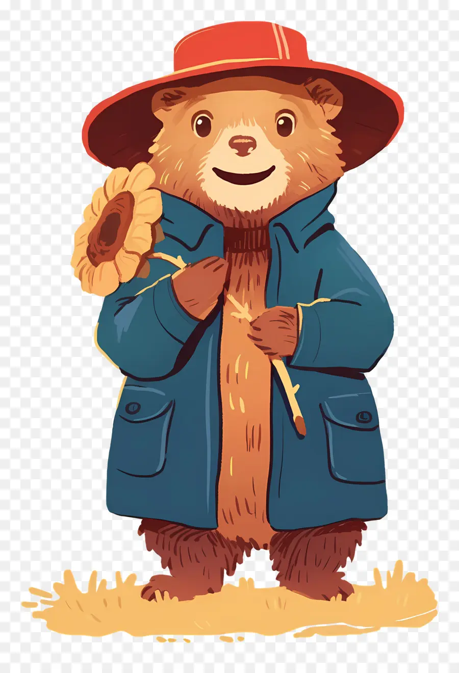 Paddington，Beruang Dengan Bunga Matahari PNG