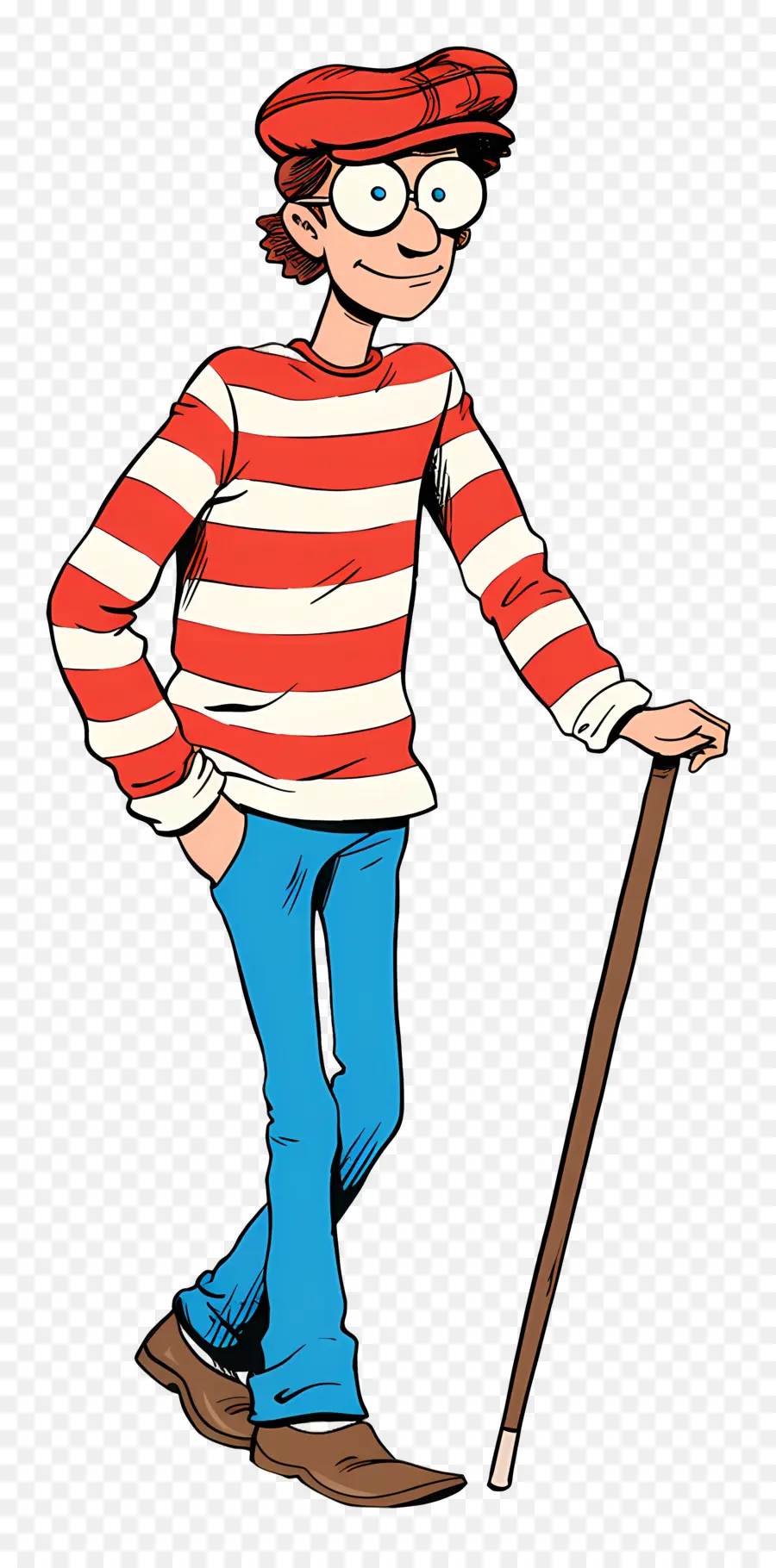 Waldo，Karakter Kemeja Bergaris PNG