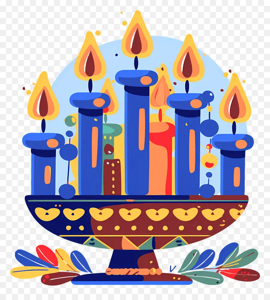 Lilin Kwanzaa，Tempat Lilin Dengan Lilin PNG