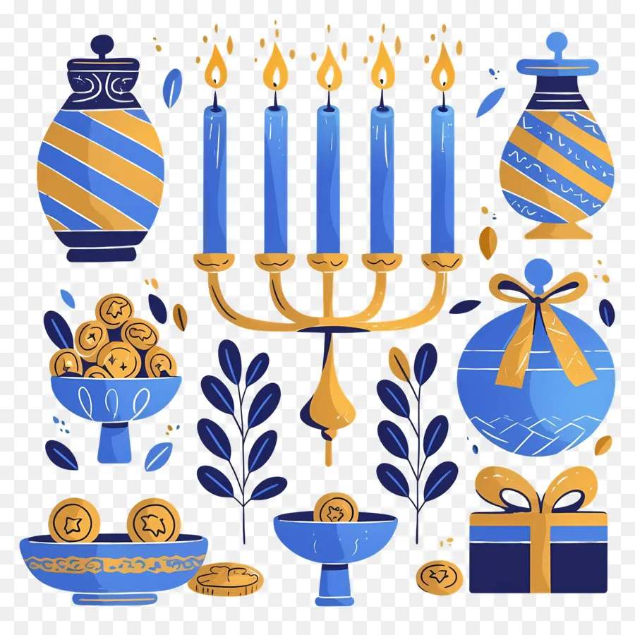 Hanukkah，Dekorasi Hanukkah PNG