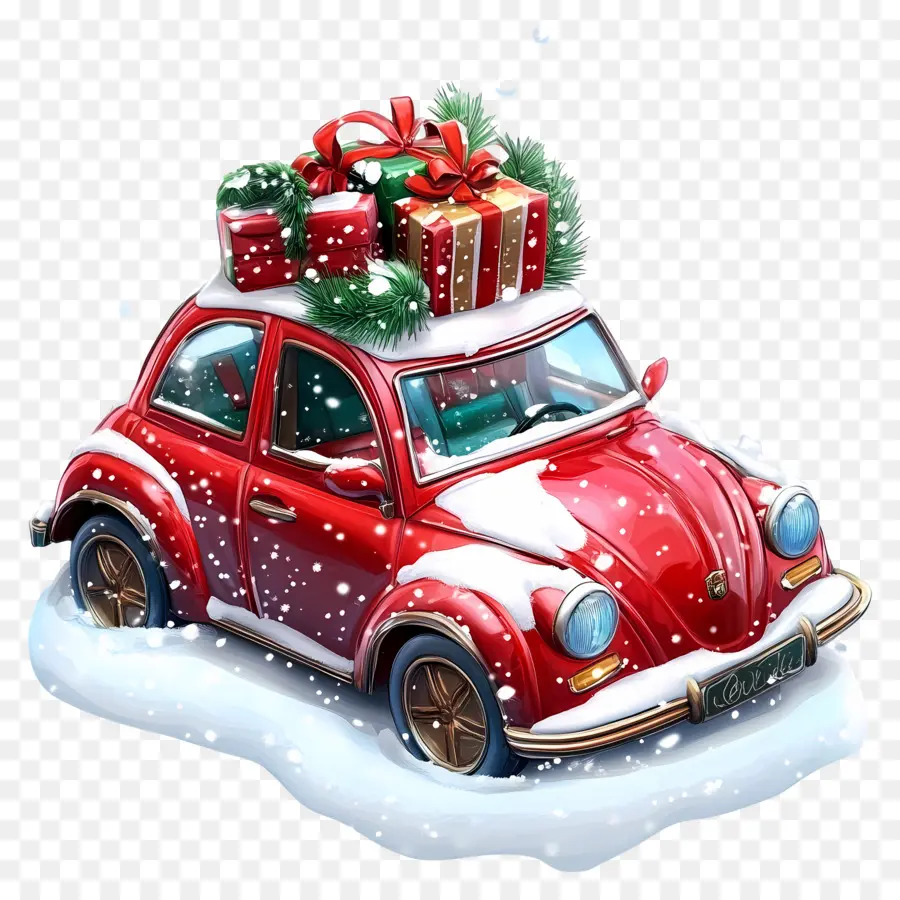 Mobil Natal，Mobil Dengan Hadiah PNG