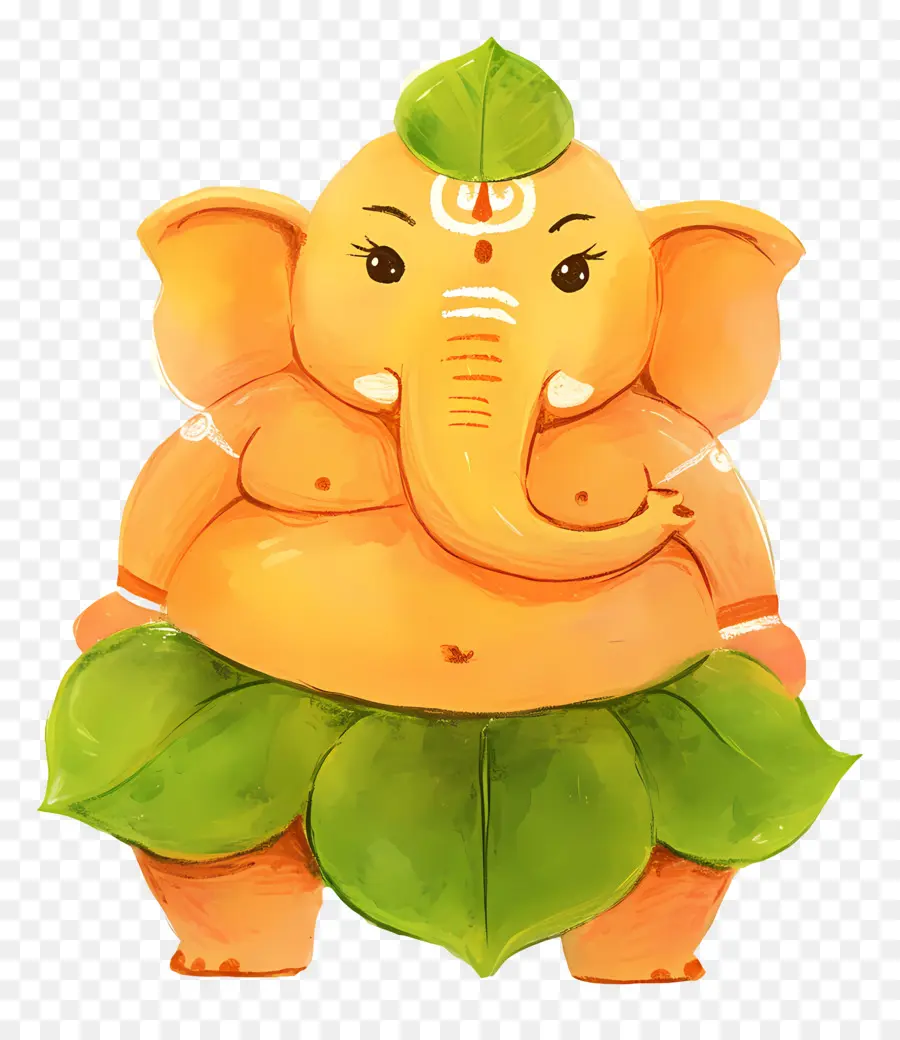 Ganesa Chaturthi，Daun Ganesha PNG