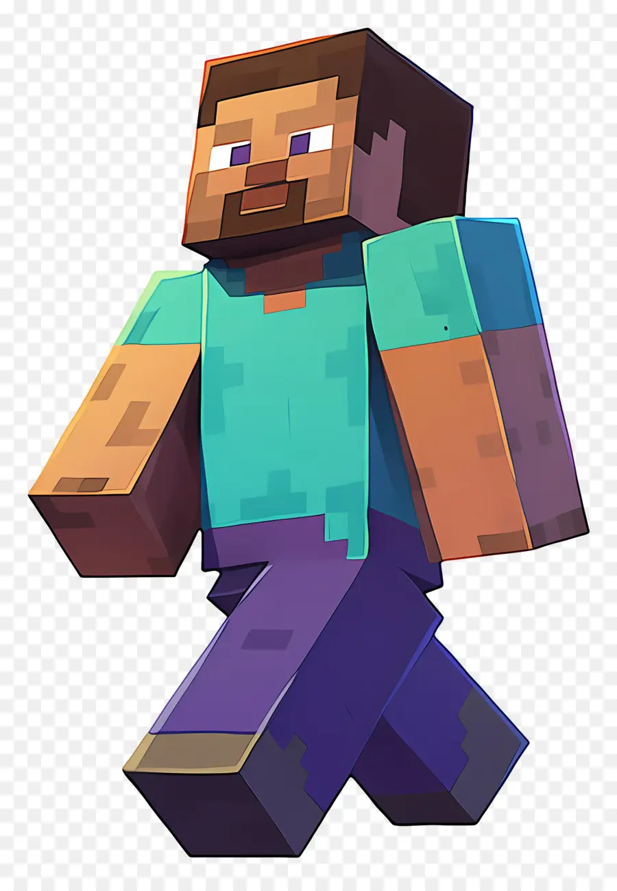 Minecraft Steve，Karakter Minecraft PNG