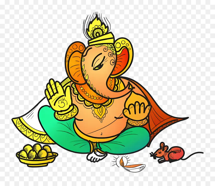 Ganesa Chaturthi，Coretan Ganesha PNG