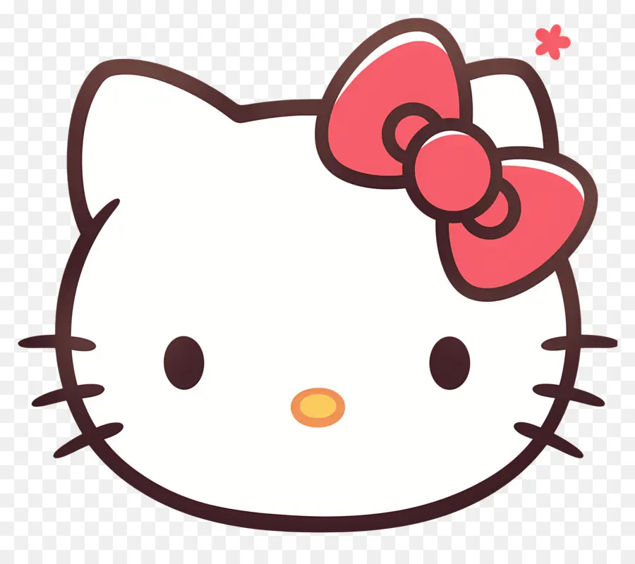 Wajah Hello Kitty，Kucing Lucu PNG