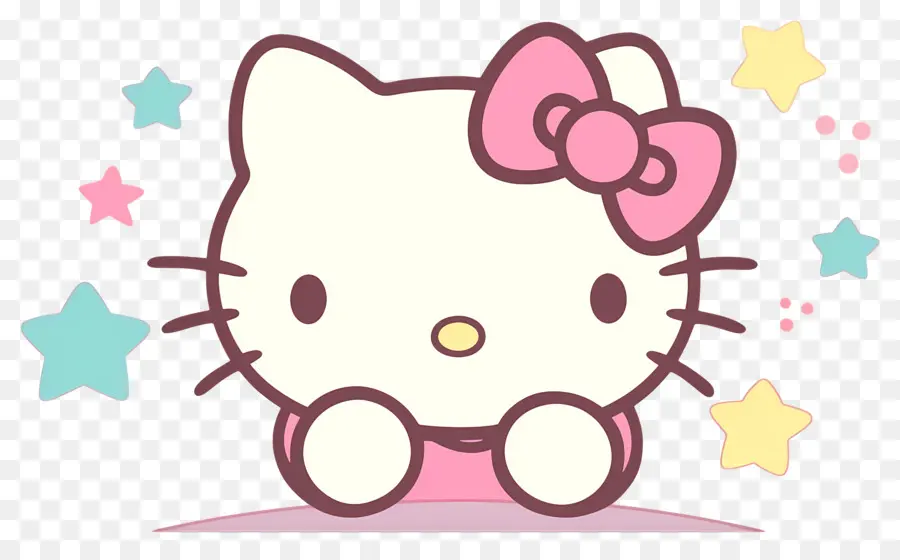 Halo Kitty，Kucing Kartun PNG