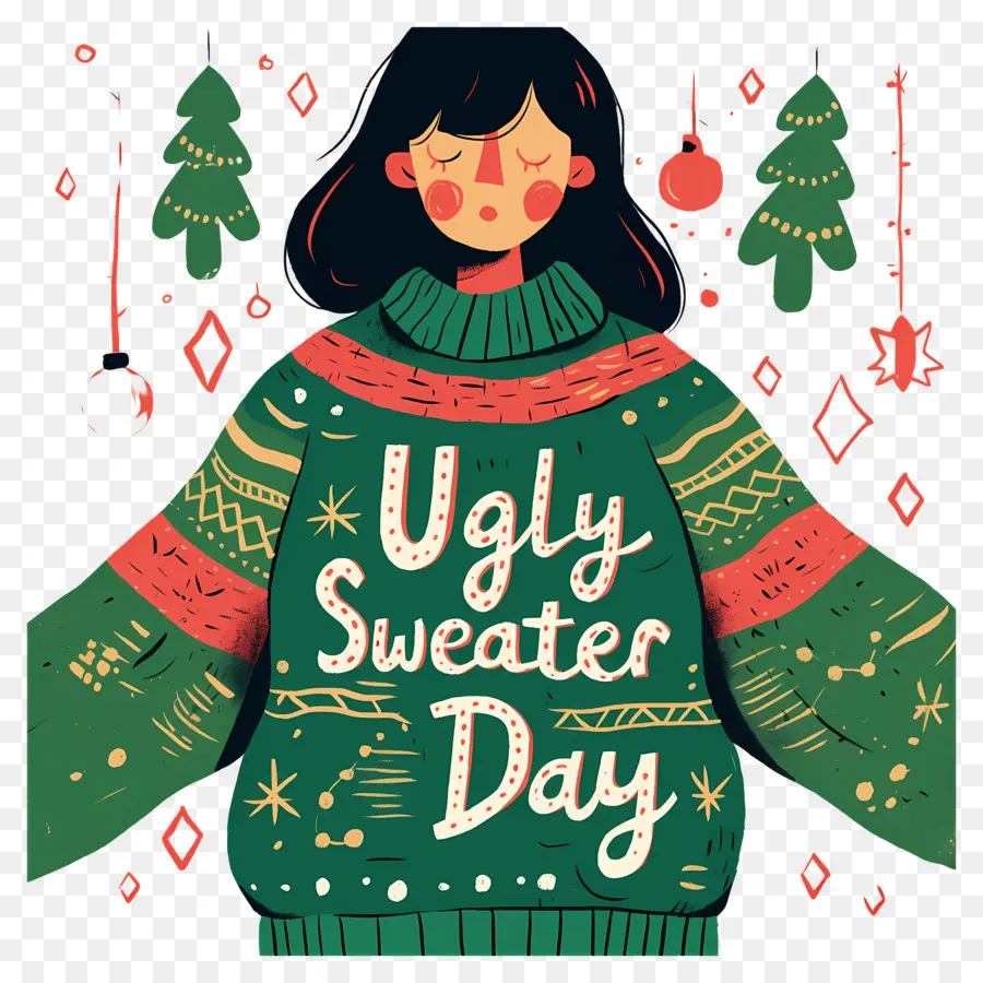 Hari Sweater Jelek Nasional，Sweater Jelek Hijau PNG